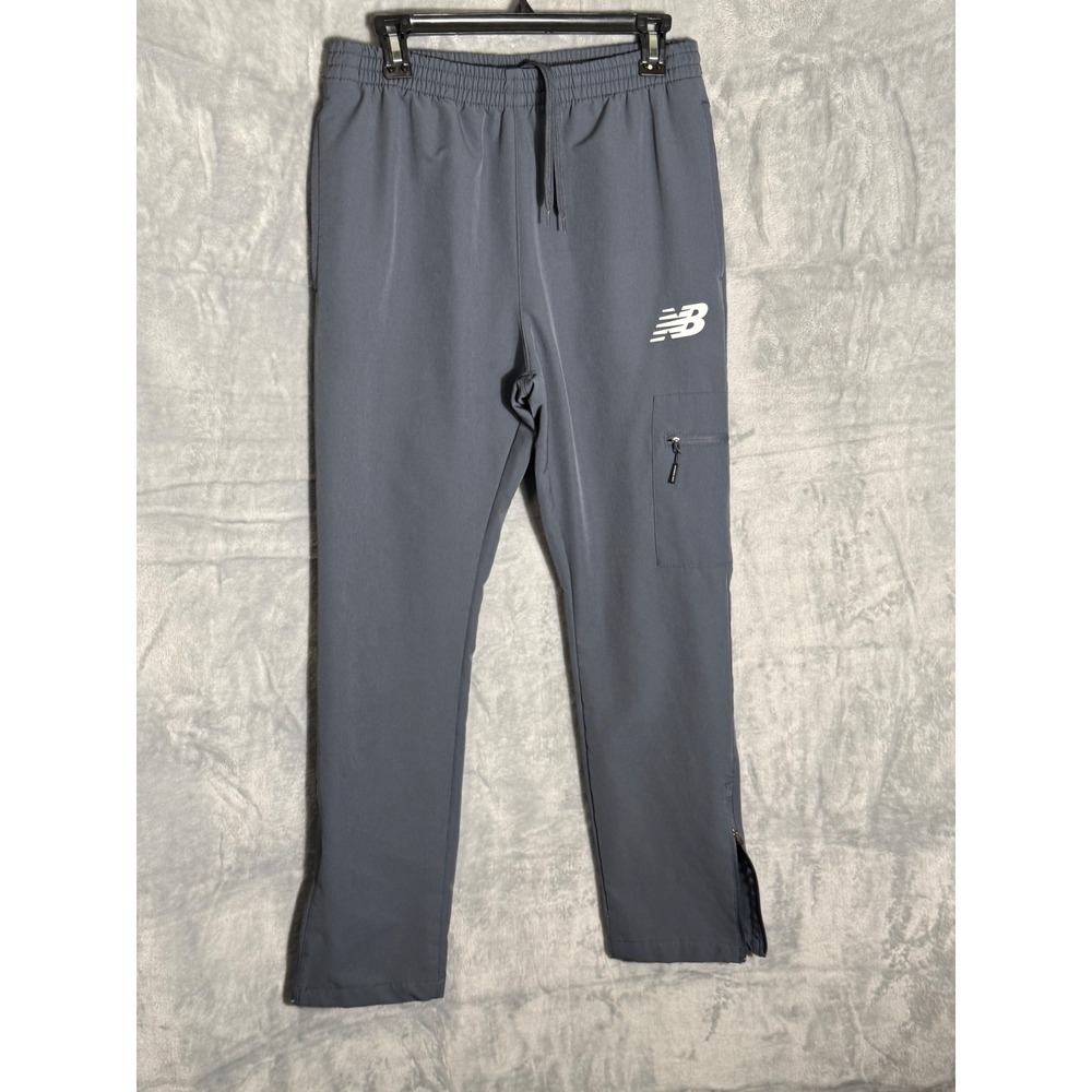 New Balance Womens Gray Athletic Joggers Cargo Pocket Ankle Zip Size M